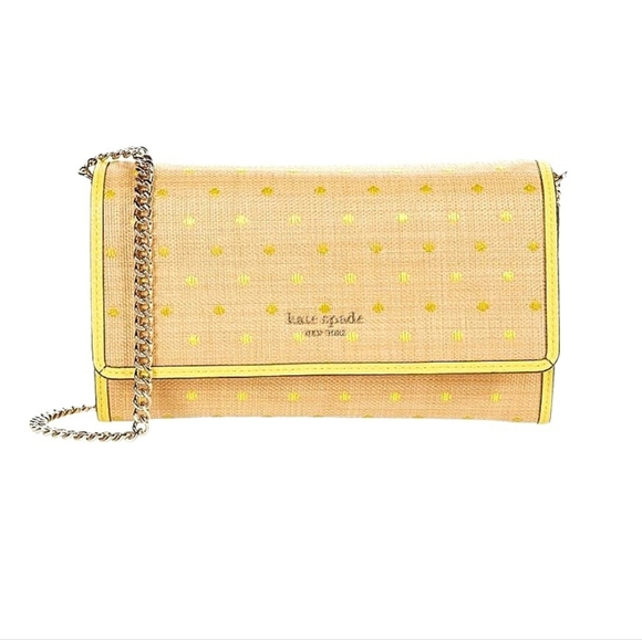 Kate Spade Rafia Roulette Dots Crossbody - Picture 1 of 17